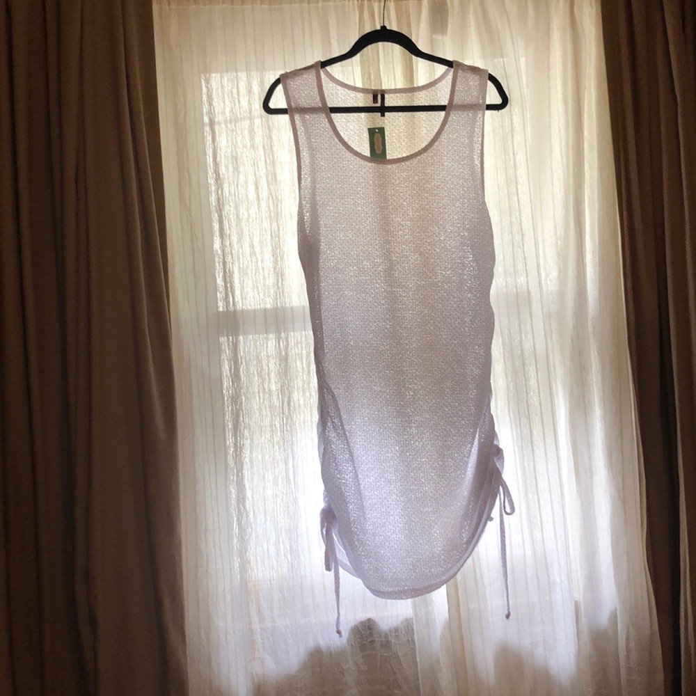 White swim cover up
